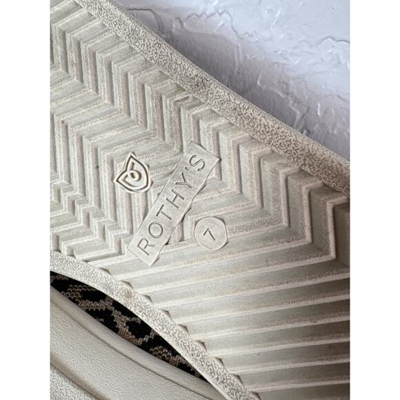 Rothys Lace Up Sneakers Women's Little Desert Cat Leopard Print Shoes Size 7 - Picture 7 of 7